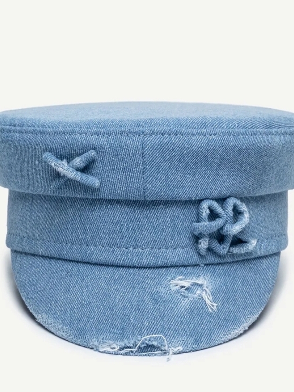 Light Blue Denim Baker Boy Cap